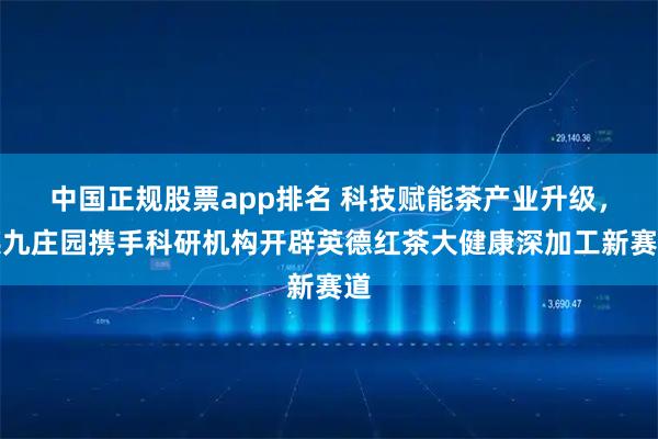 中国正规股票app排名 科技赋能茶产业升级，英九庄园携手科研机构开辟英德红茶大健康深加工新赛道